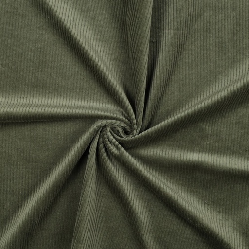 [VE-03316-016] Corduroy Washed 6W Stretch Army Green