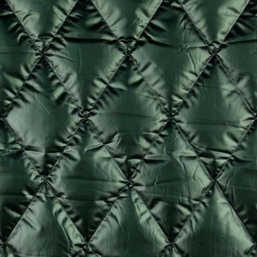 [HE-211156-5031] Metallic Quilted Fabric - Forest green