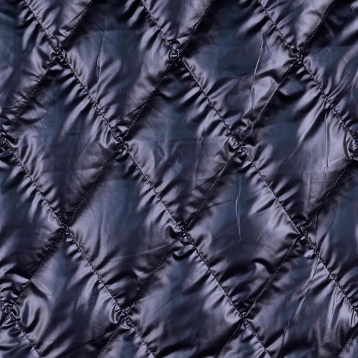[HE-211156-5026] Metallic Quilted Fabric - Navy