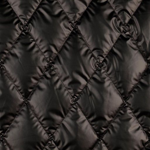 [HE-211156-5001] Metallic Quilted Fabric - Black