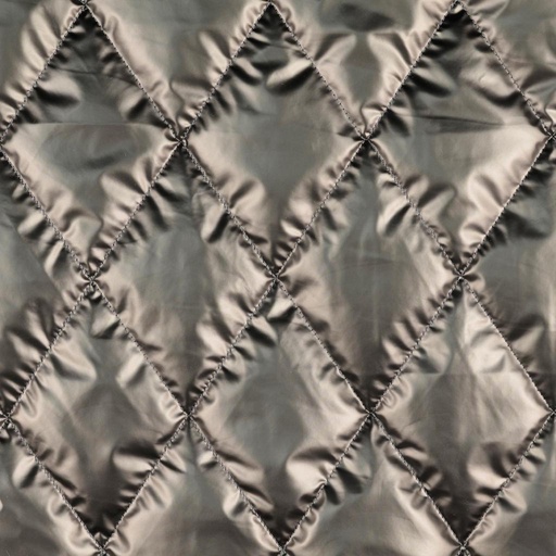 [HE-211156-0200] Metallic Quilted Fabric - Grey