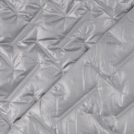 [HE-209413-5002] Embossed Quilted Fabric Grey