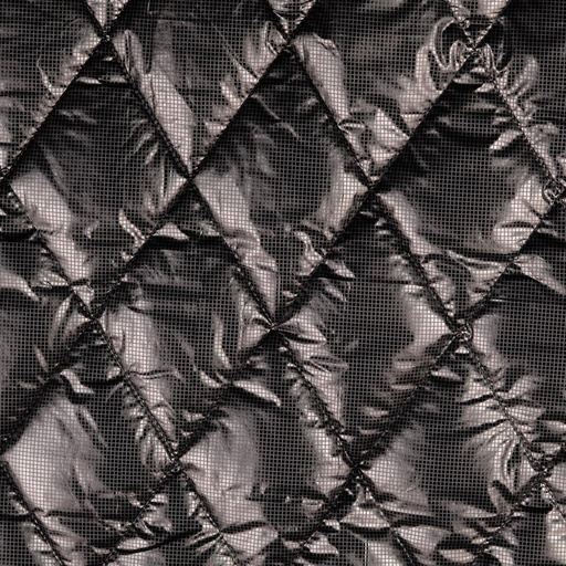 [HE-211157-5001] Quilted Fabric with Foil Black