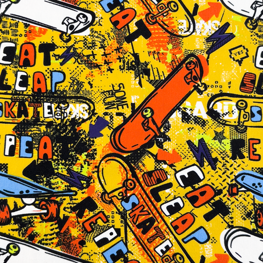[KV-S1778R-1106] Jersey Skateboards Yellow