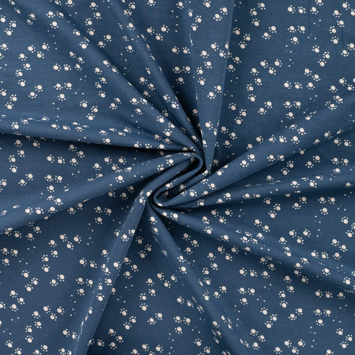 [QT-K10331-960] Jersey Print Dogpaws Denim Blue