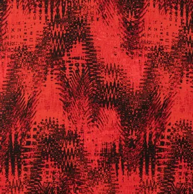 [QT-PC2542-150] Viscose Satin Zigzag Red