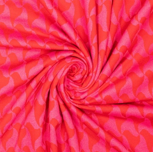 [POL-449539-20] Jersey Jacquard Recycled Red/Rose