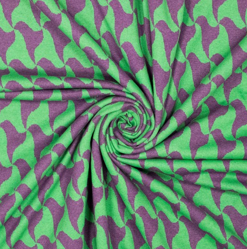 [POL-449539-21] Jersey Jacquard Recycled Purple/Green