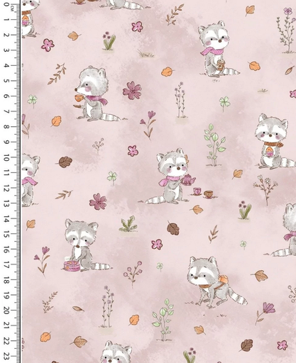 [MU-5577-1011] Jersey Digital Racoon Powder Rose