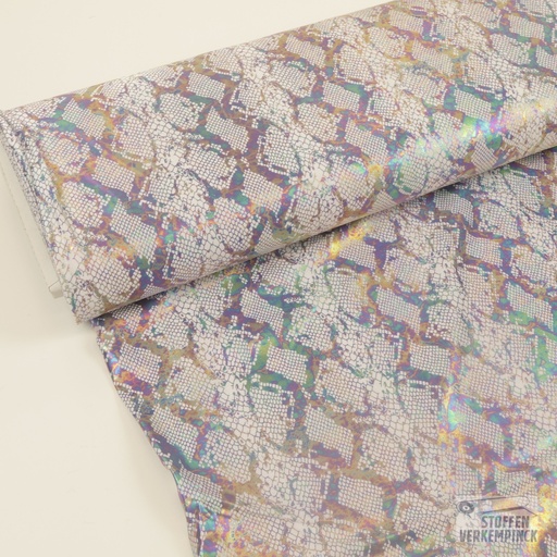 [JO-4932-131] Lycra Jersey Snake Foil White