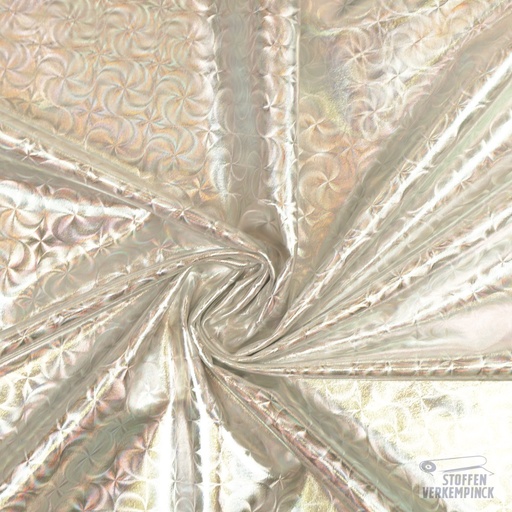 [JO-7051-70] Jersey Stretch Illusion Foil Silver