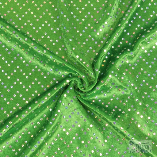 [JO-3510-123] Fluweel met pailletten Groen