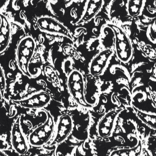 [NO-22029-069] Velvet Satin Paisley Black