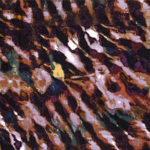 [NO-22031-045] Velvet Satin Abstract Terra/Purple