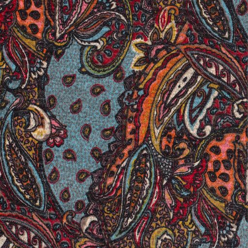 [NO-22190-024] Jersey Angora Brushed Paisley Light Blue