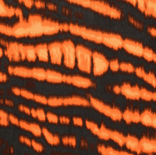 [NO-22032-069] Velvet Satin Streaky Orange/Black