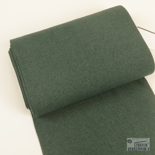 [VE-08769-110] Boordstof Rib Dark Green Melange