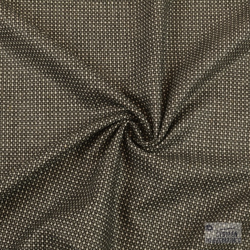 [184-0176-03] Wol Birdseye Grijs/Zwart