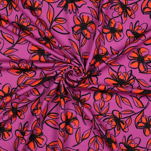 [VE-03268-007] Punta di Roma Flowers Fuchsia