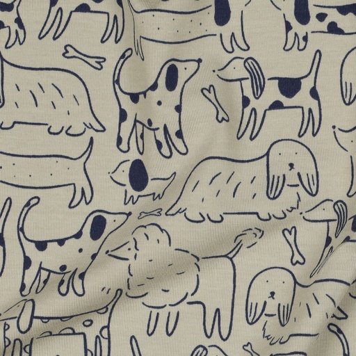 [VE-04127-002] Jersey Dogs Beige