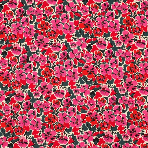 [VE-04218-004] Viscose stretch Digital Violets Pink