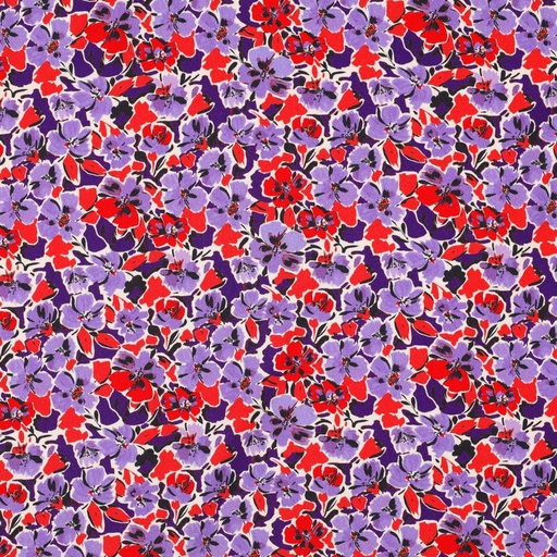 [VE-04218-005] Viscose stretch Digital Violets Lilac