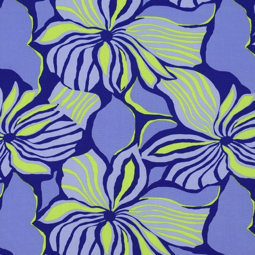 [VE-04251-003] Lenzing Ecovero Flowers Cobalt