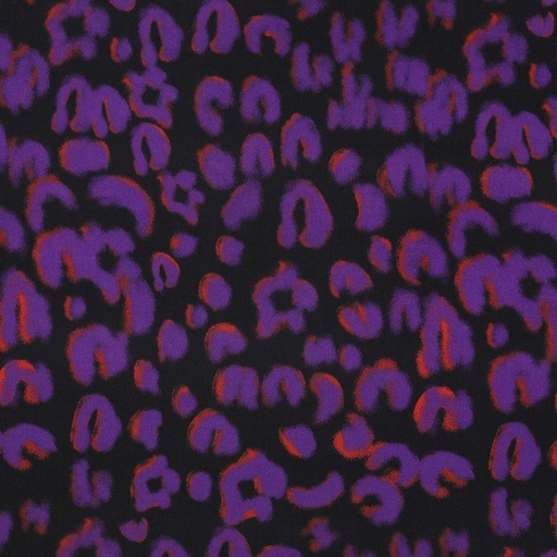 [VE-04457-001] Viscose Satin Digi. Animal Purple