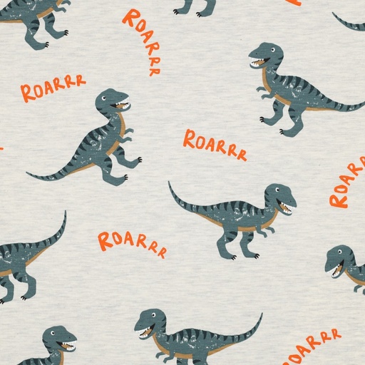 [VE-04131-001] Jersey Melange Dino's Ecru