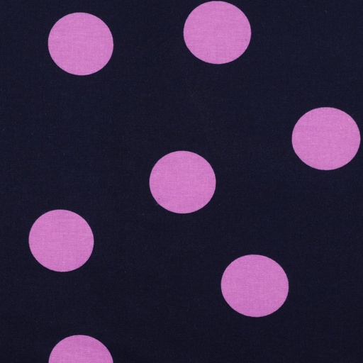 [VE-04092-004] Flanel Dots 5 cm. Navy