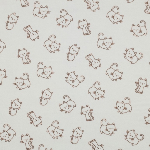 [VE-04093-012] Flanel Cats Off White