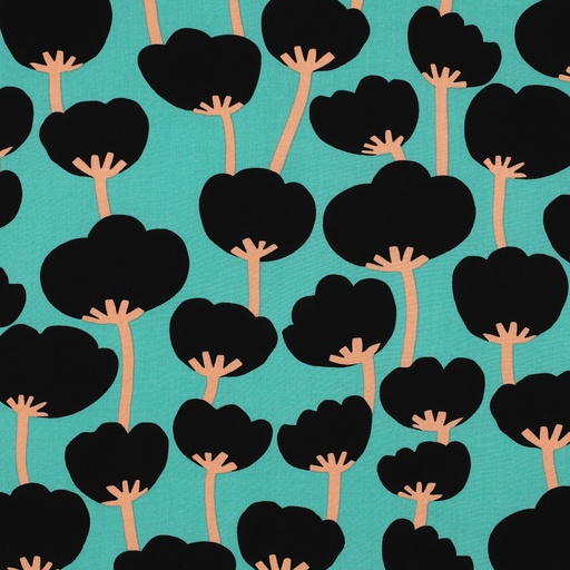 [VE-04052-011] Lenzing Ecovero Poppies Nerida Hansen Seablue