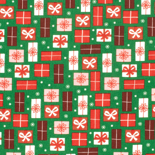 [NO-22733-025] Kerststof Geschenken Groen