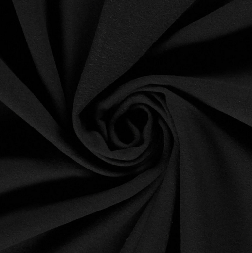 [NO-22115-069] Mantelstof Wooltouch Black