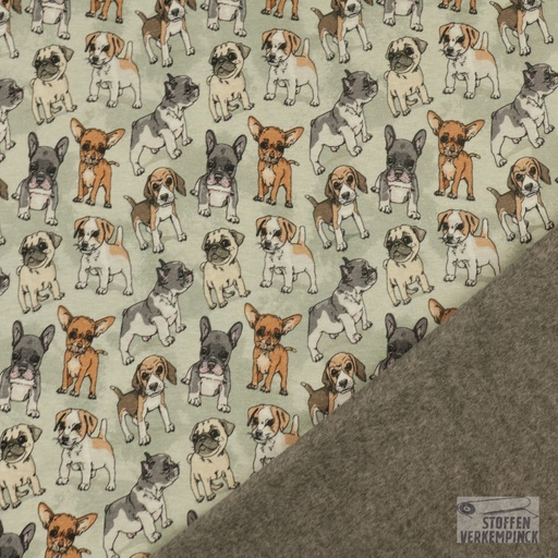 [MU-5608-126] Alpenfleece Digital Dogs Mint