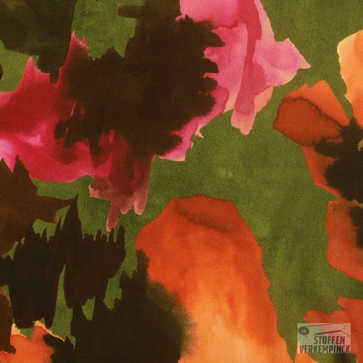 [BEW-1098] Viscose Crêpe Big Abstract Flower