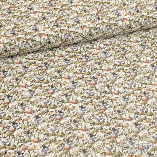 [ZA-5012-10.18] Katoen Jersey Zacht Gekleurde Bloempjes