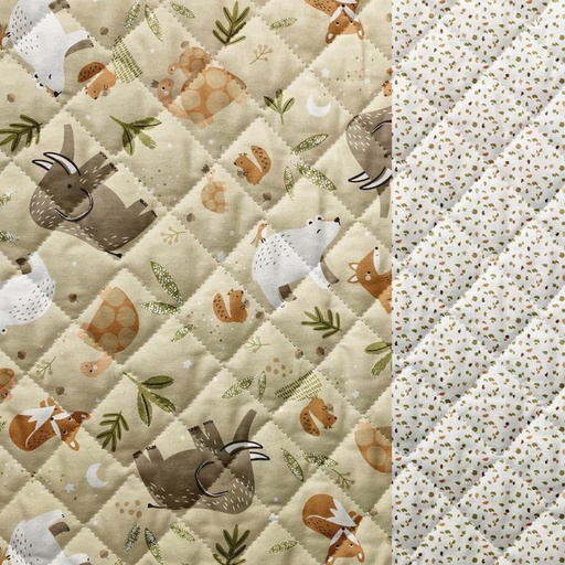 [DO-100589] Mattelassé double face met print Cromignon/jial