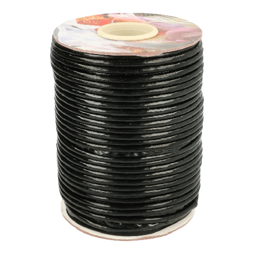 [DBF-5008-000] Paspelband lakleer 12mm zwart