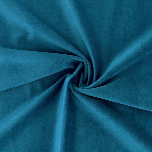 [TI-T08231-021] Fluweel Soepel - Petrolblauw