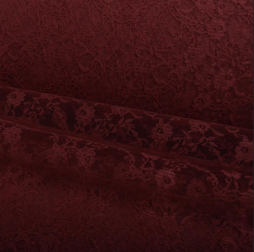 [KI-0126-400] Budgetkant Small Flower Bordeaux