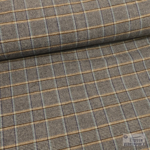 [184-0220-2] Wollen Ruit Blauw/Beige/Aqua