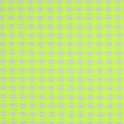 [VE-03509-002] Co/Pl Yarn Dyed Neon Checks 1 cm. Yellow