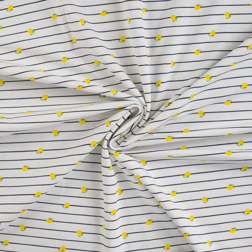 [QT-K10346-830] Jersey Print Lemons Yellow