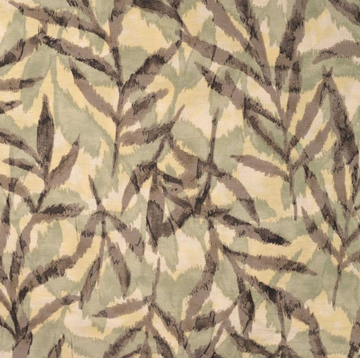 [QT-P12002-270] Viscose Nylon Air flow Leaves Kaki
