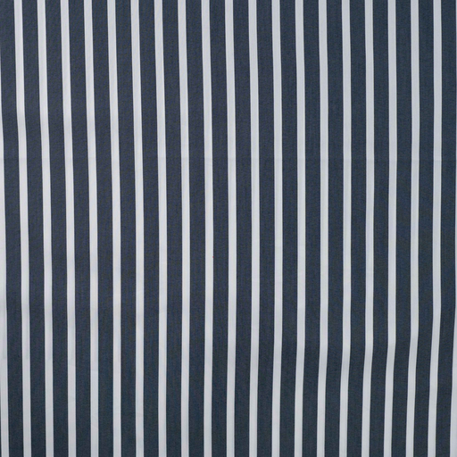 [QT-Q11732-980] Popeline stretch Stripes Navy