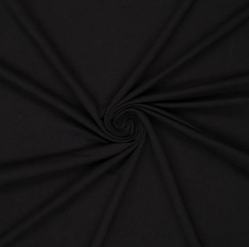 [KI-0932-999] French Terry Not Brushed Black