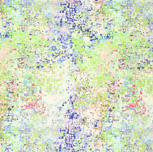 [KI-20540-310] Polyester Stretch Digital Glitches Lime