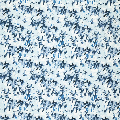 [KI-20544-695] Polyester Stretch Digital Splashes Blue