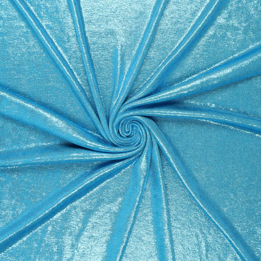 [KI-20627-660] Jersey Slinky Bijoux Foil Turquoise